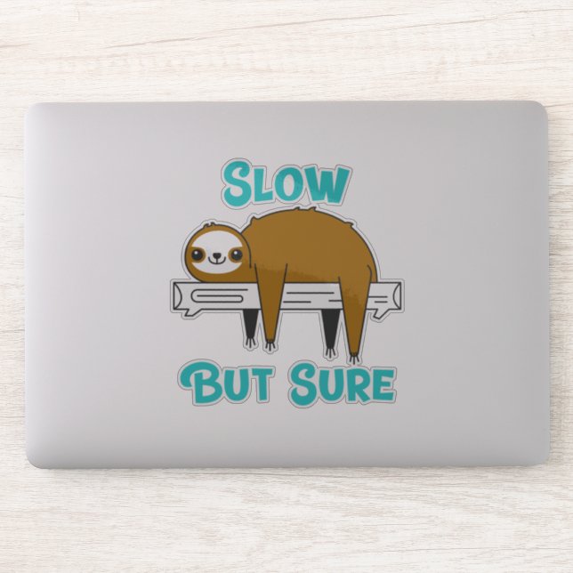 Langsam aber Sure Funny Sloth Aufkleber (Computer)