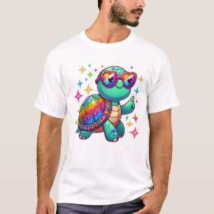 Langsam, aber vornehm - Funkelnd Schildkrötendesig T-Shirt
