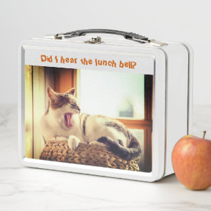 Langsam blinkende Katzenmetall-Lunch Box Metall Brotdose