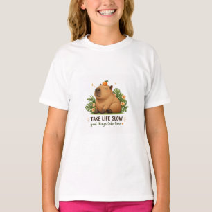 Langsam durchs Leben gehen – Süße Capybara-Inspira T-Shirt