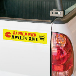 Langsam fahren und zur Seite fahren Autoaufkleber