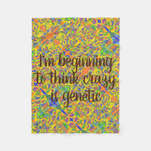 Langsam glaube ich, dass verrückt genetisch abstra fleecedecke