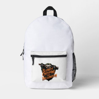 Langsam schleichend an Halloween - Gruseliges Faul Bedruckter Rucksack