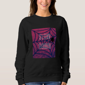 Langsam Spider Web Hoodie - Lila AestheT-Shirt