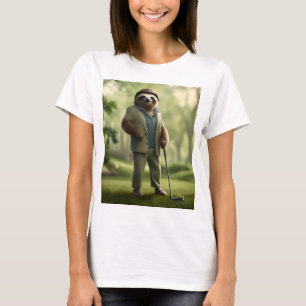 "Langsam und Beständig: Ein Faultier ist für Golf T-Shirt