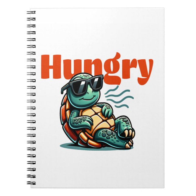 Langsam und hungrig - Coole Schildkröte Notizblock (Vorderseite)