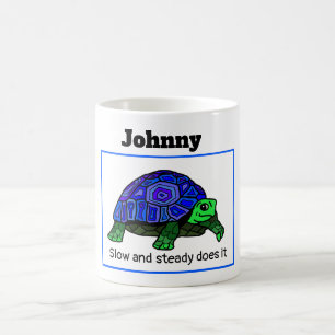 Langsam und stetig macht es Tortoise, personalisie Kaffeetasse