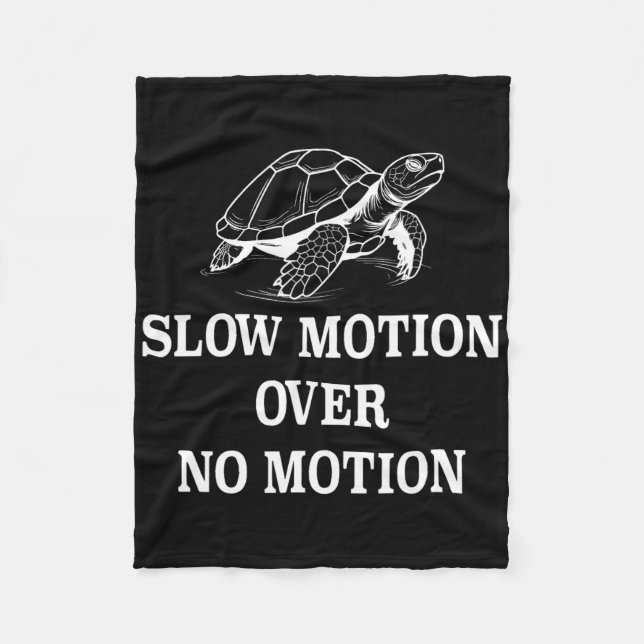 Langsame Bewegung über kein Motion Turtle Meme 1 Fleecedecke (Vorderseite)