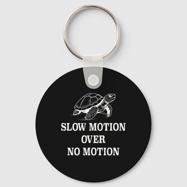 Langsame Bewegung über kein Motion Turtle Meme 1 Schlüsselanhänger (Vorderseite)