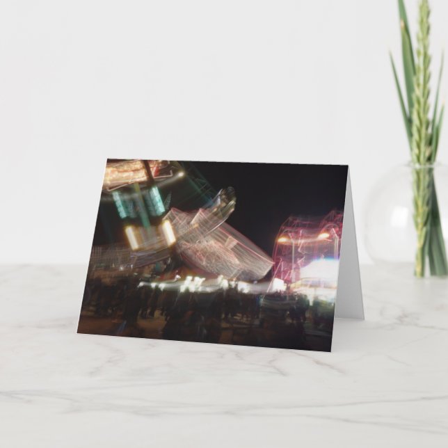 Langsame Fensterladen-Karnevals-Gruß-Karte Karte (Vorderseite)