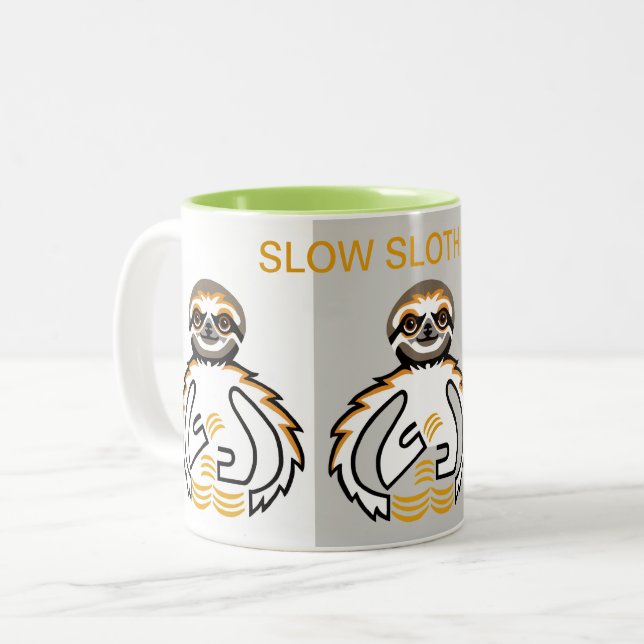 Langsame Flöten - wild lebende Tiere - Natur Zweifarbige Tasse (Vorderseite Links)
