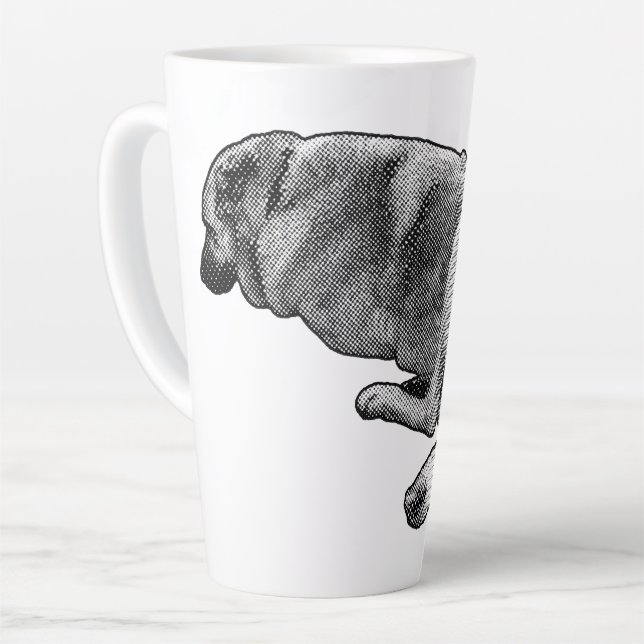 Langsame Hitze, geschlossene Augen Milchtasse (Linke Ecke)