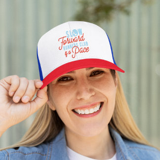 Langsame Läufer Club Funny Sloth Blauer Text Truckerkappe