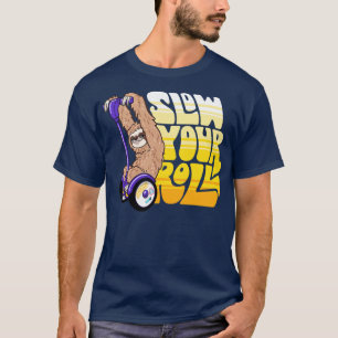 Langsame Roll-Fahne auf einem Hoverboard-Scooter T-Shirt