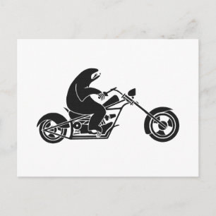 Langsame Schlange auf einem schnellen Fahrrad Postkarte
