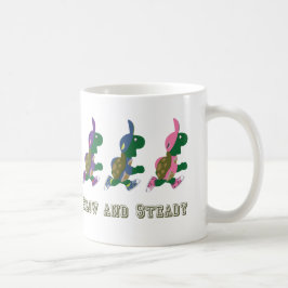 Langsame und beständige Running-Schildkröten Kaffeetasse