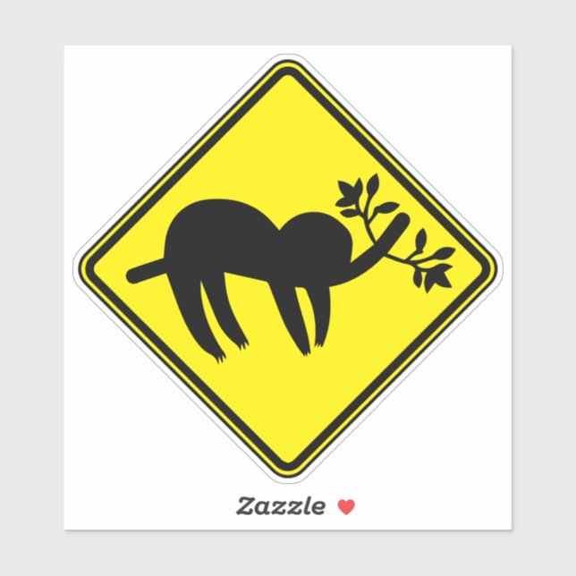 Langsamer Clipart Lazy Sloth Frische Pasta machen Aufkleber (Blatt)