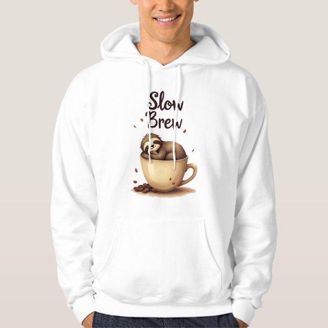 Langsamer Kaffee-Schlauch Hoodie (Vorderseite)