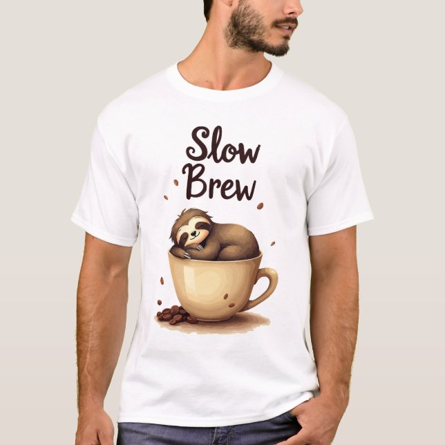 Langsamer Kaffee-Schlauch T-Shirt (Vorderseite)