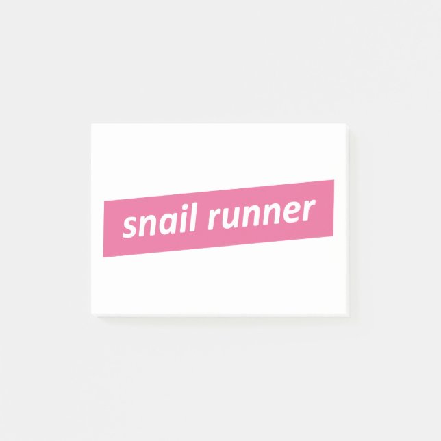 Langsamer Läufer. Snail Runner Post-it Klebezettel (Vorderseite)