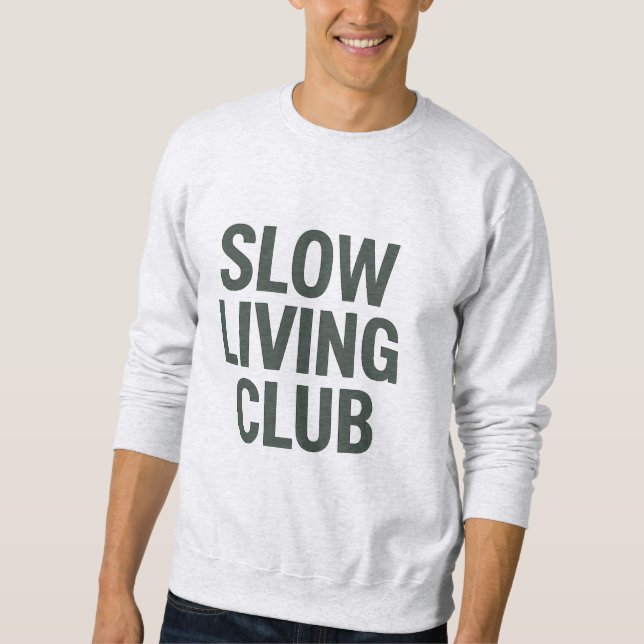 Langsamer Living Club - Minimalistisches Hoodie De (Vorderseite)