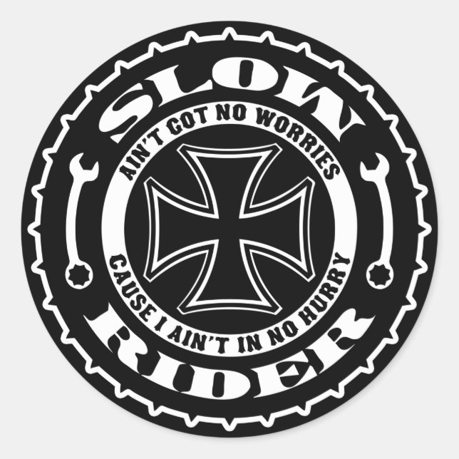 Langsamer Runder Aufkleber (Vorderseite)