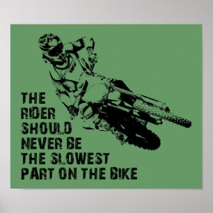 Langsamer Teil Dirt Bike Motocross Plakat Sonnensc