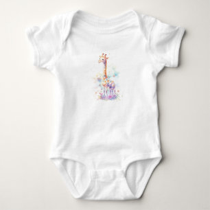 Langsames Baby-Giraffe, Zoo-Tiere, Safari-Tiere  Baby Strampler