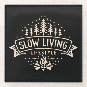 Langsames Leben Glasuntersetzer