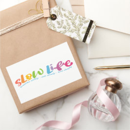 Langsames Leben Rechteckiger Aufkleber