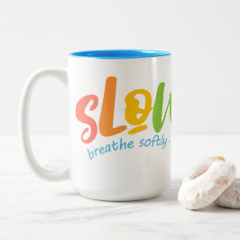 Langsames Leben Zweifarbige Tasse