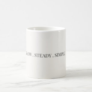 Langsames, stetiges, einfaches minimalistisches äs kaffeetasse