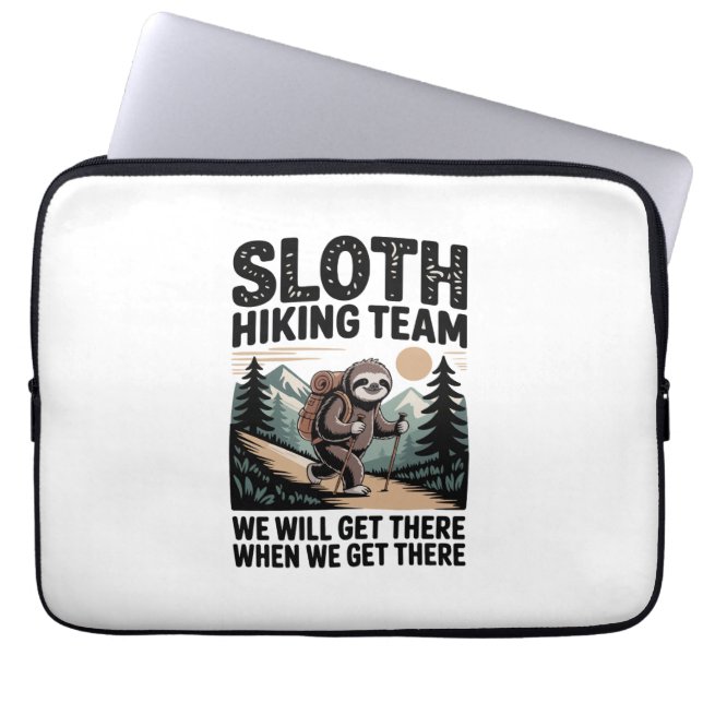Langsames und stetes Sloth Wanderteam Laptopschutzhülle (Vorderseite)