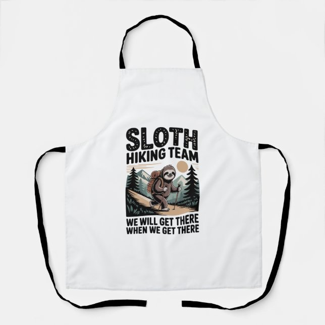 Langsames und stetes Sloth Wanderteam Schürze (Vorderseite)