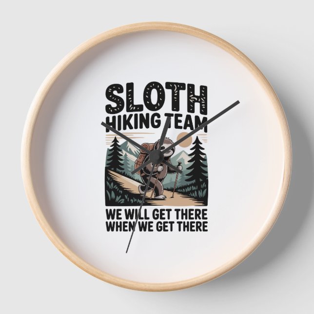 Langsames und stetes Sloth Wanderteam Uhr (Vorderseite)