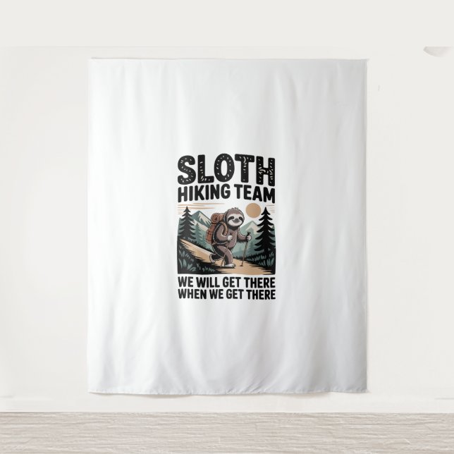 Langsames und stetes Sloth Wanderteam Wandteppich (Vorderseite)
