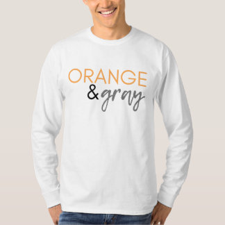Langschläfer Orange & Grau T-Shirt