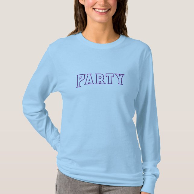 Langschläfer Party T - Shirt Light Blue (Vorderseite)