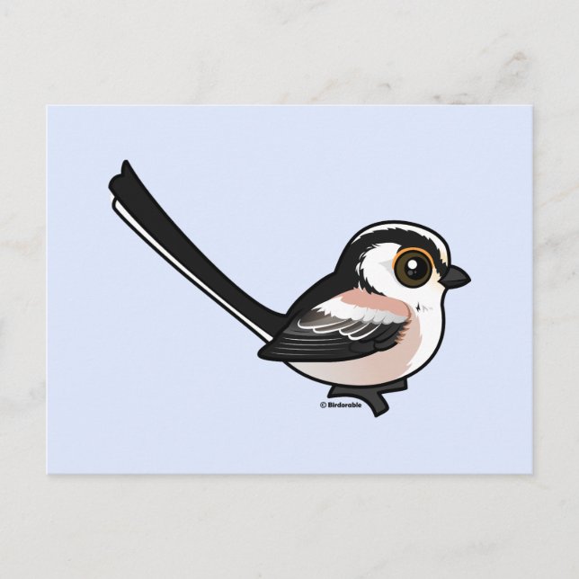 Langschwanz Postkarte (Vorderseite)