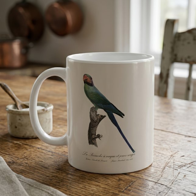 Langschwanzsittich, Psittacula Longicauda Kaffeetasse (Long-Tailed Parakeet, Psittacula Longicauda. Coffee Mug)