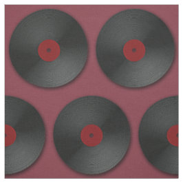 Langspielplatten-Plattenen-Muster Stoff