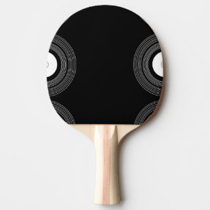 Langspielplatten-Vinyl auf Schwarzem Tischtennis Schläger