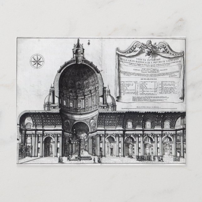 Längsquerschnitt des St. Peter's Postkarte (Vorderseite)