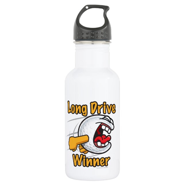 Längster Antriebs-Sieger-Loch-Prize Golf-Turnier Edelstahlflasche (Vorderseite)