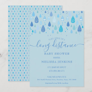 Langstrecken-Baby-Shower / Sprinkle per Post Einladung