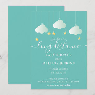 Langstrecken-Baby Shower / Sprinkle per Post Einladung