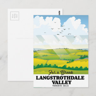 Langstrothdale tal Yorkshire Dales Postkarte