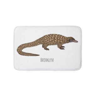 Langtailed Pangolin Cartoon Badematte