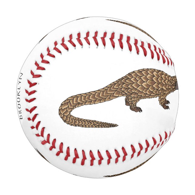 Langtailed Pangolin Cartoon Baseball (Rückseite Rechts)
