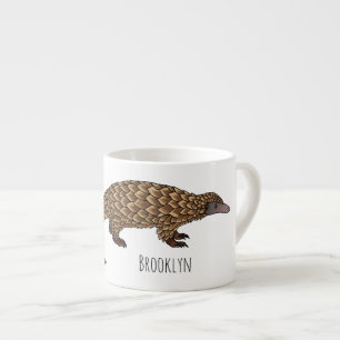 Langtailed Pangolin Cartoon Espressotasse